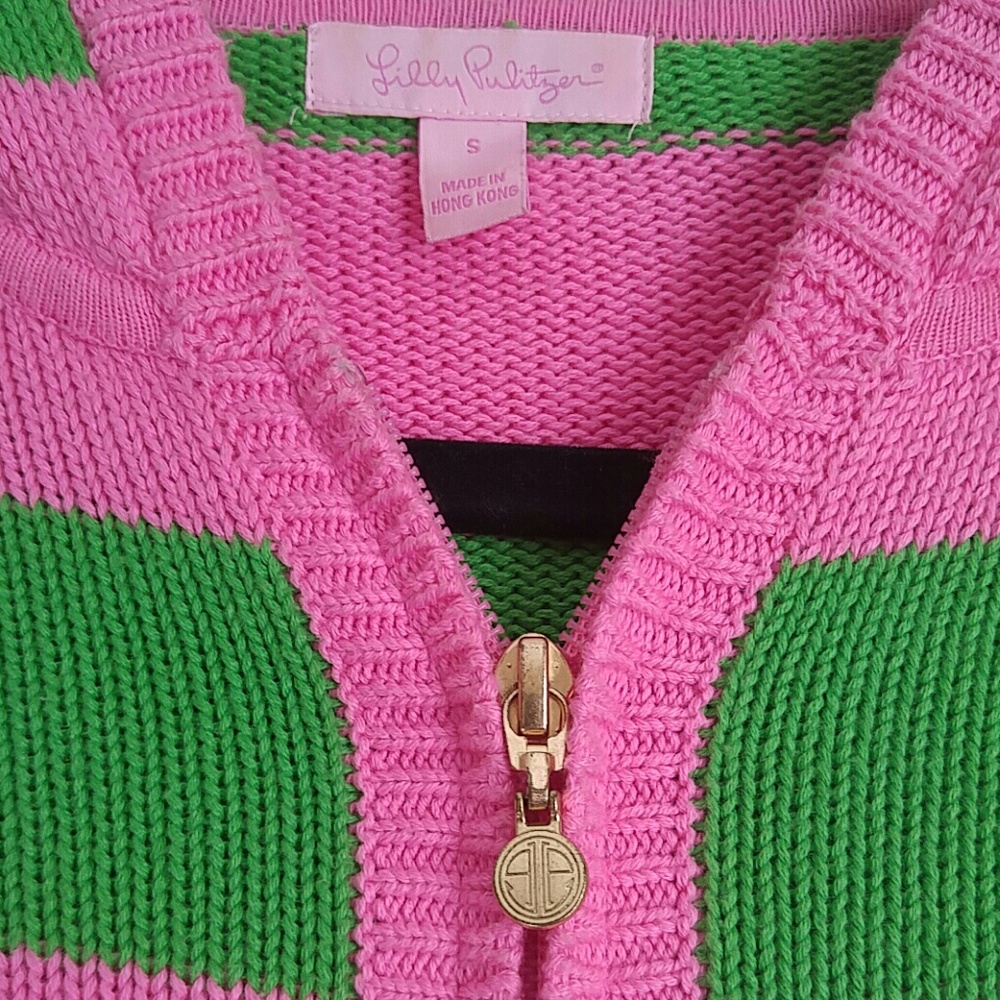 Lilly Pulitzer Striped Hooded Knit Sweater - Picture 3 of 8